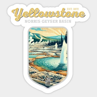 USA - NATIONAL PARK - YELLOWSTONE - Norris Geyser Basin - 5 Sticker